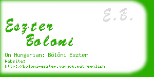 eszter boloni business card