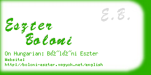 eszter boloni business card